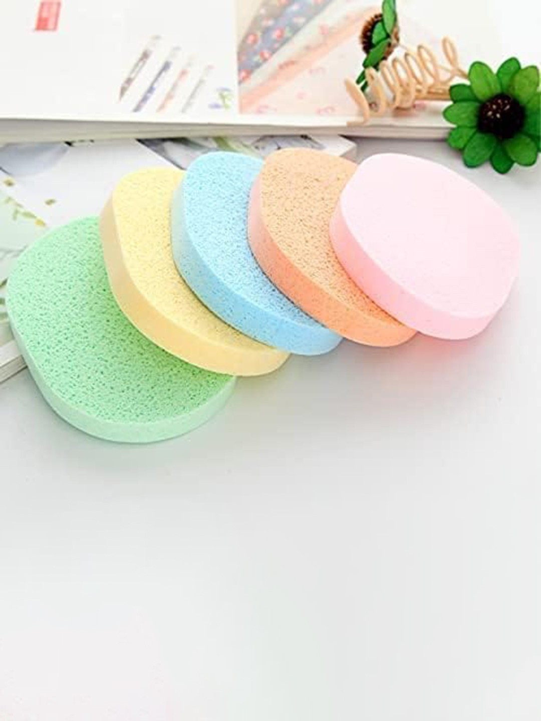 

CHRONEX Set Of 2 Makeup Remover Sponge Soft Puff, Assorted
