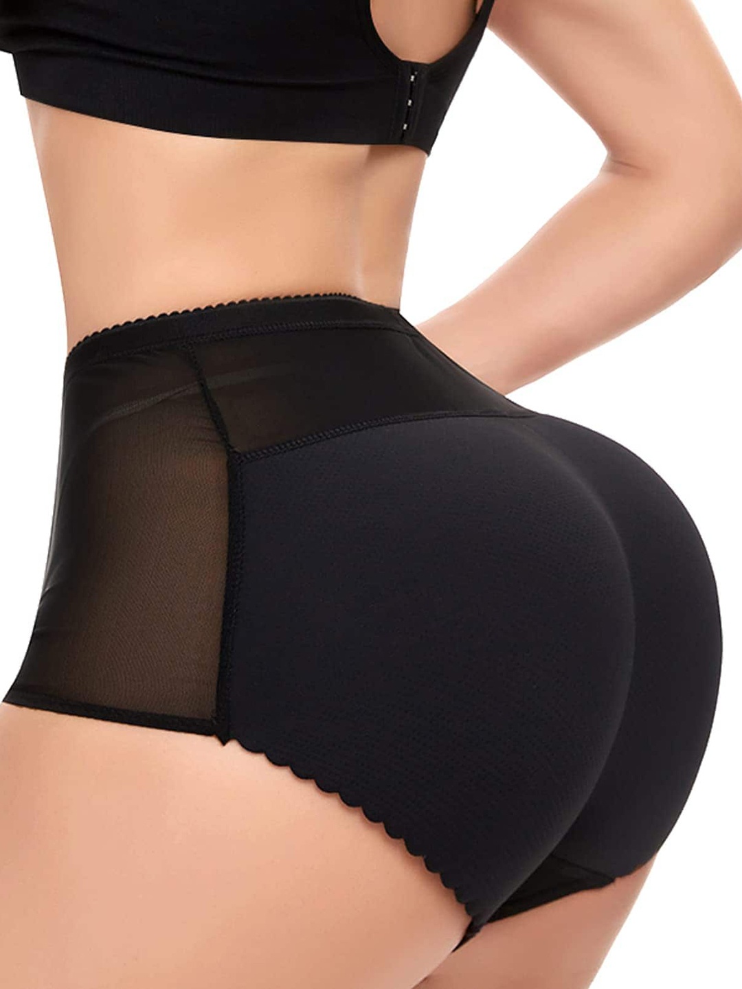 

CareDone Pure Cotton Padded Hipster Brief KLPaddedPanty-(Black)-(M)