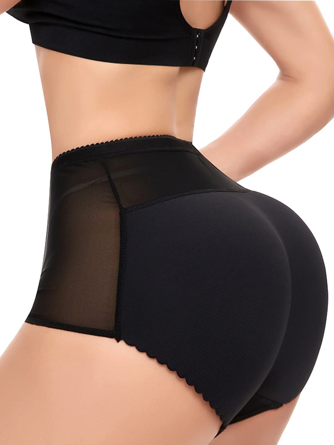 

CareDone Cotton Padded Hipster Briefs VCPaddedPanty-(Black)-(M)