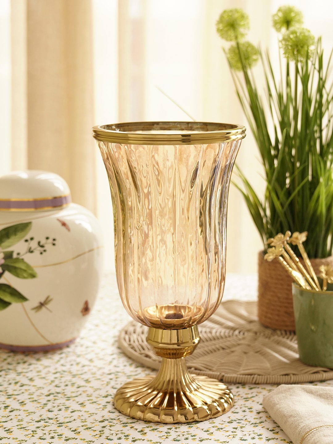 

Pure Home and Living Unisex Gold Candle Holders