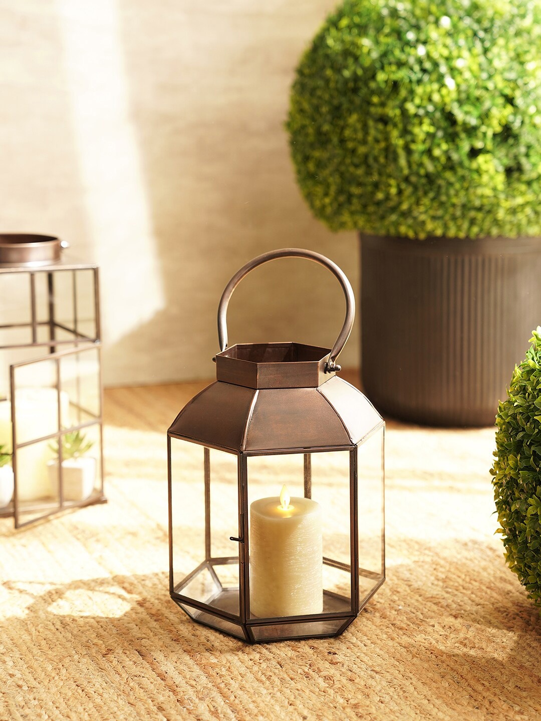 

Pure Home and Living Unisex Brown Candle Holders