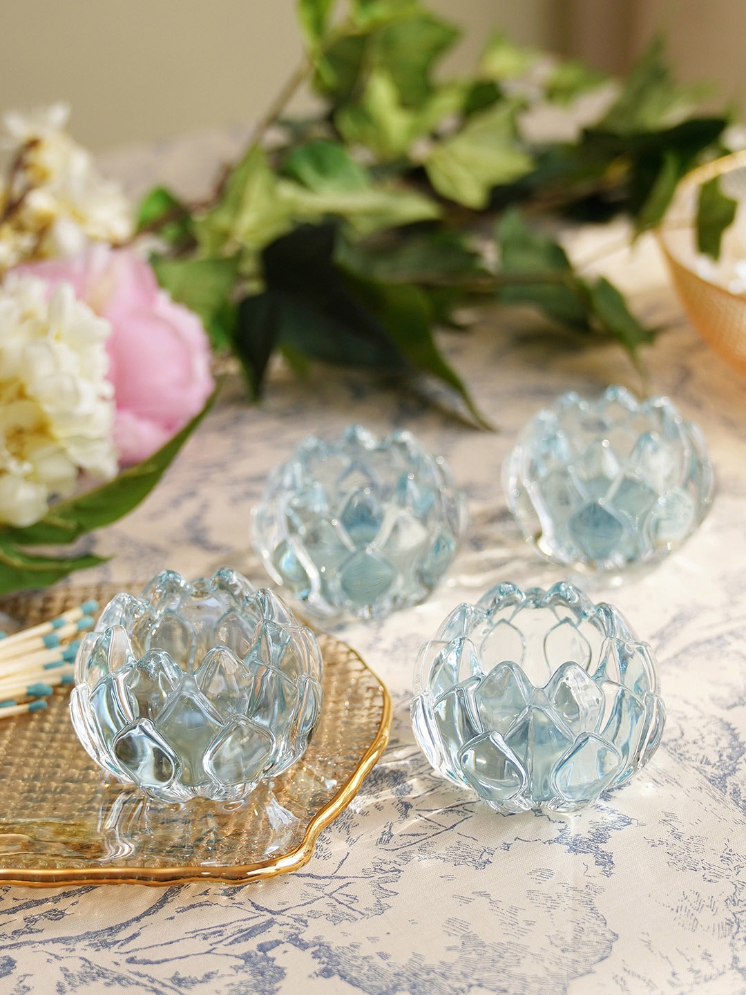 

Pure Home and Living Unisex Blue Candle Holders