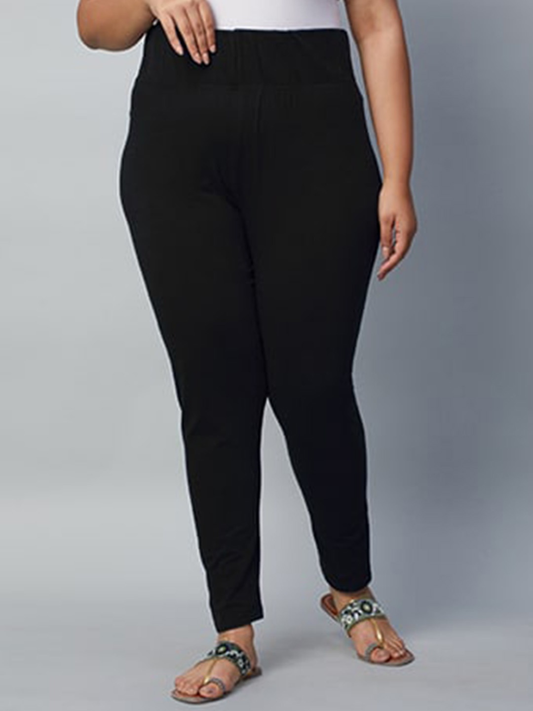 

Big Hello - The Plus Life Ankle Length Leggings, Black