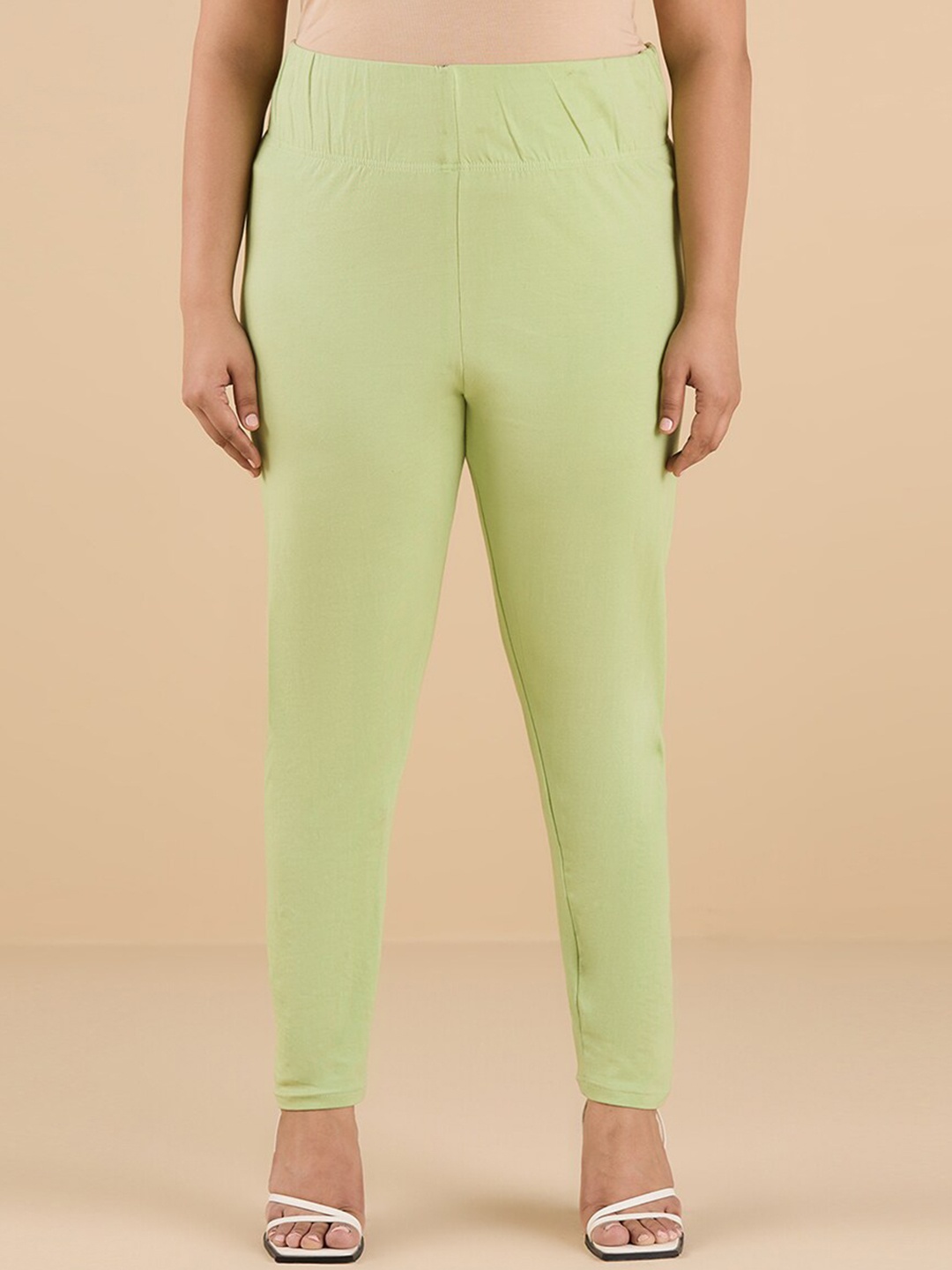 

Big Hello - The Plus Life Ankle Length Leggings, Green