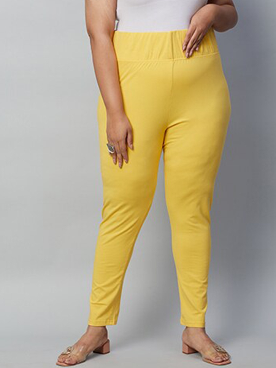 

Big Hello - The Plus Life Ankle Length Leggings, Mustard