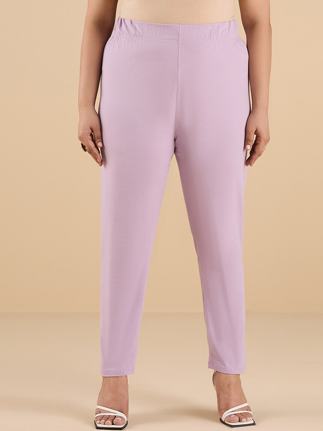 

Big Hello - The Plus Life Ankle Length Leggings, Purple