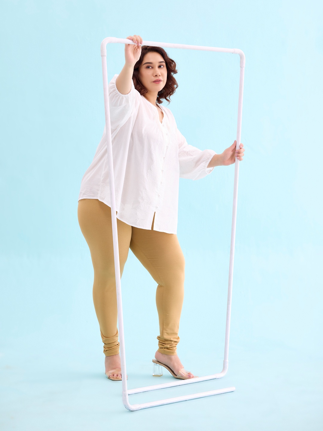 

Go Colors Cotton Churidar-Length Leggings, Yellow