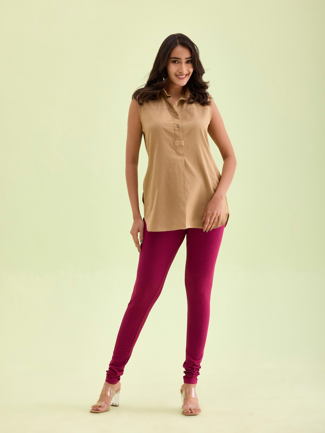 

Go Colors Women Churidar-Length Leggings, Violet