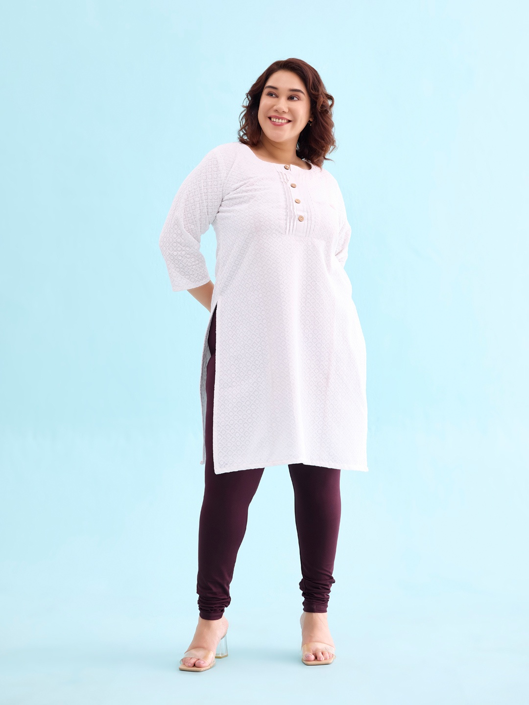 

Go Colors Churidar-Length Leggings, Red
