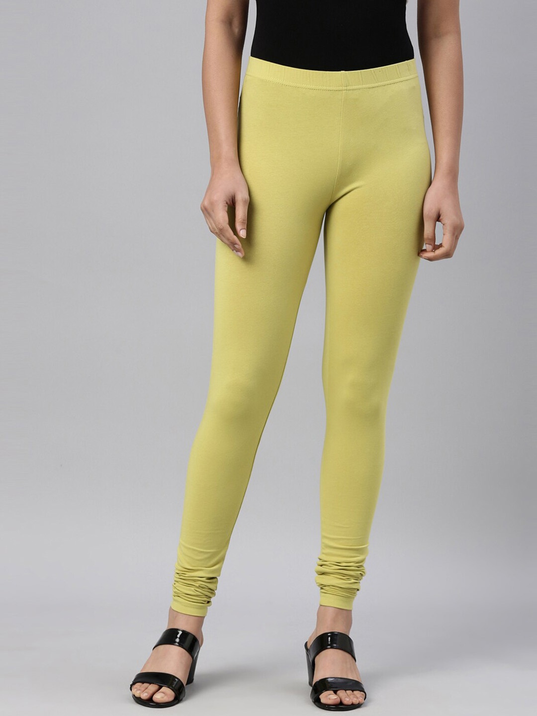 

Go Colors Cotton Churidar-Length Leggings, Yellow