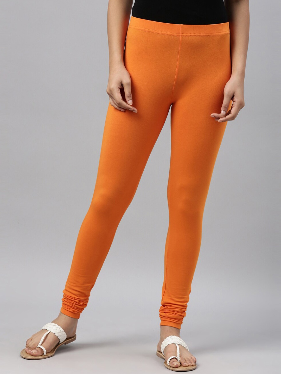 

Go Colors Women Churidar-Length Leggings, Orange