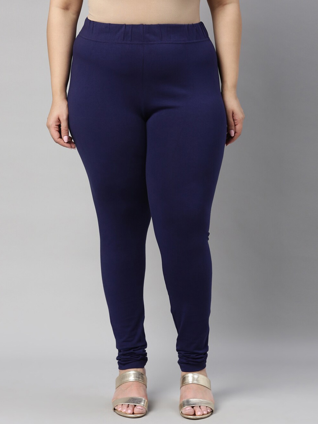 

Go Colors Women Churidar-Length Leggings, Navy blue