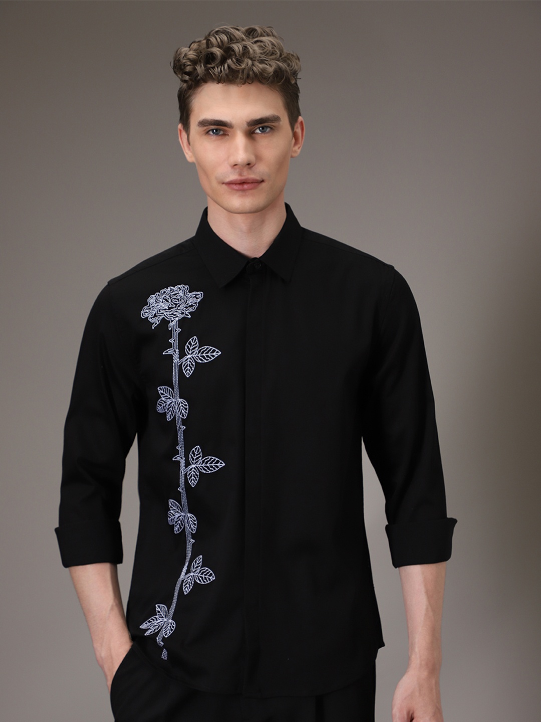 

Banana Club Men Premium Slim Fit Opaque Party Shirt, Black