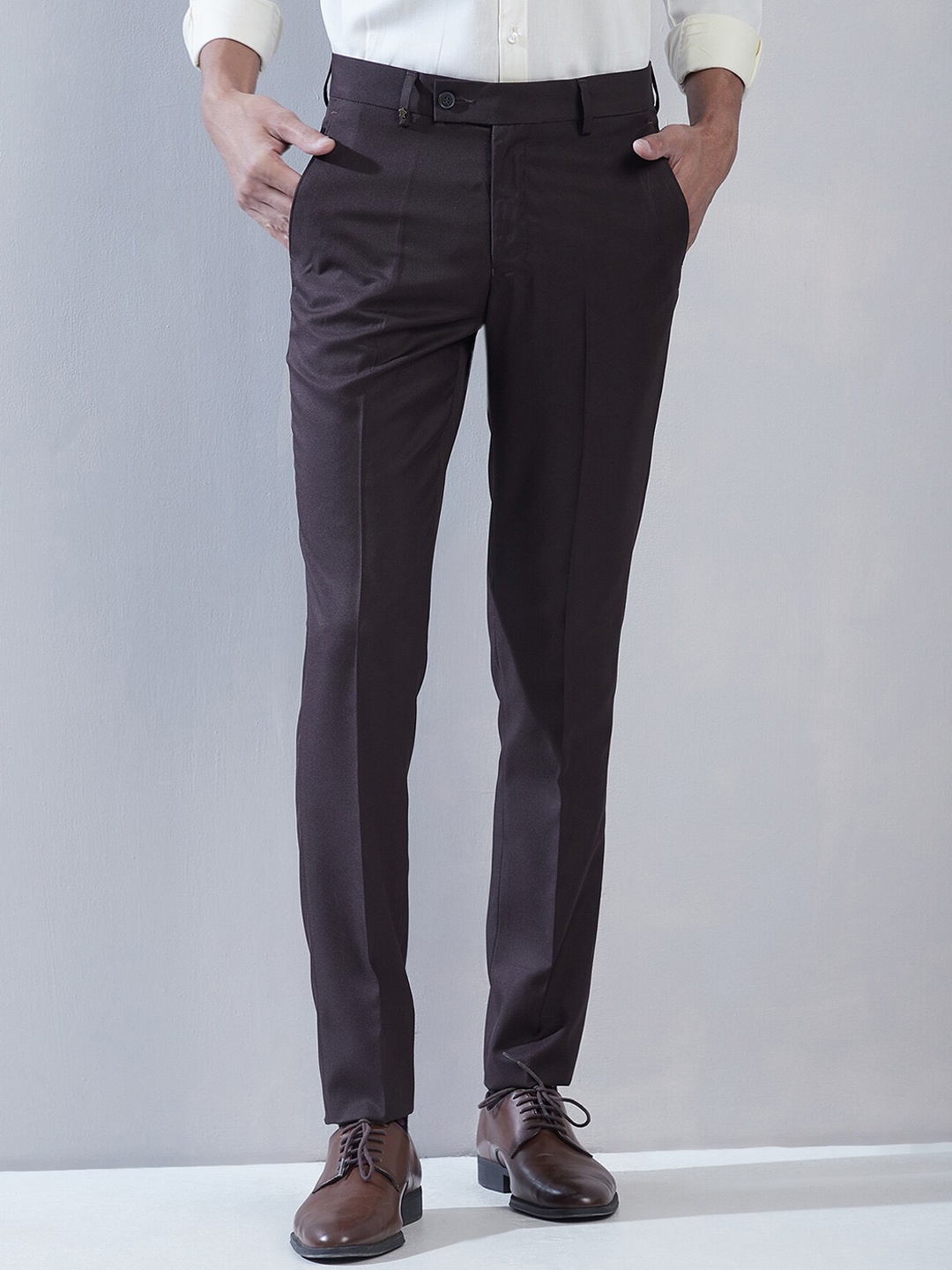 

Turtle Tailored Tapered Fit Formal Trouser, Brown
