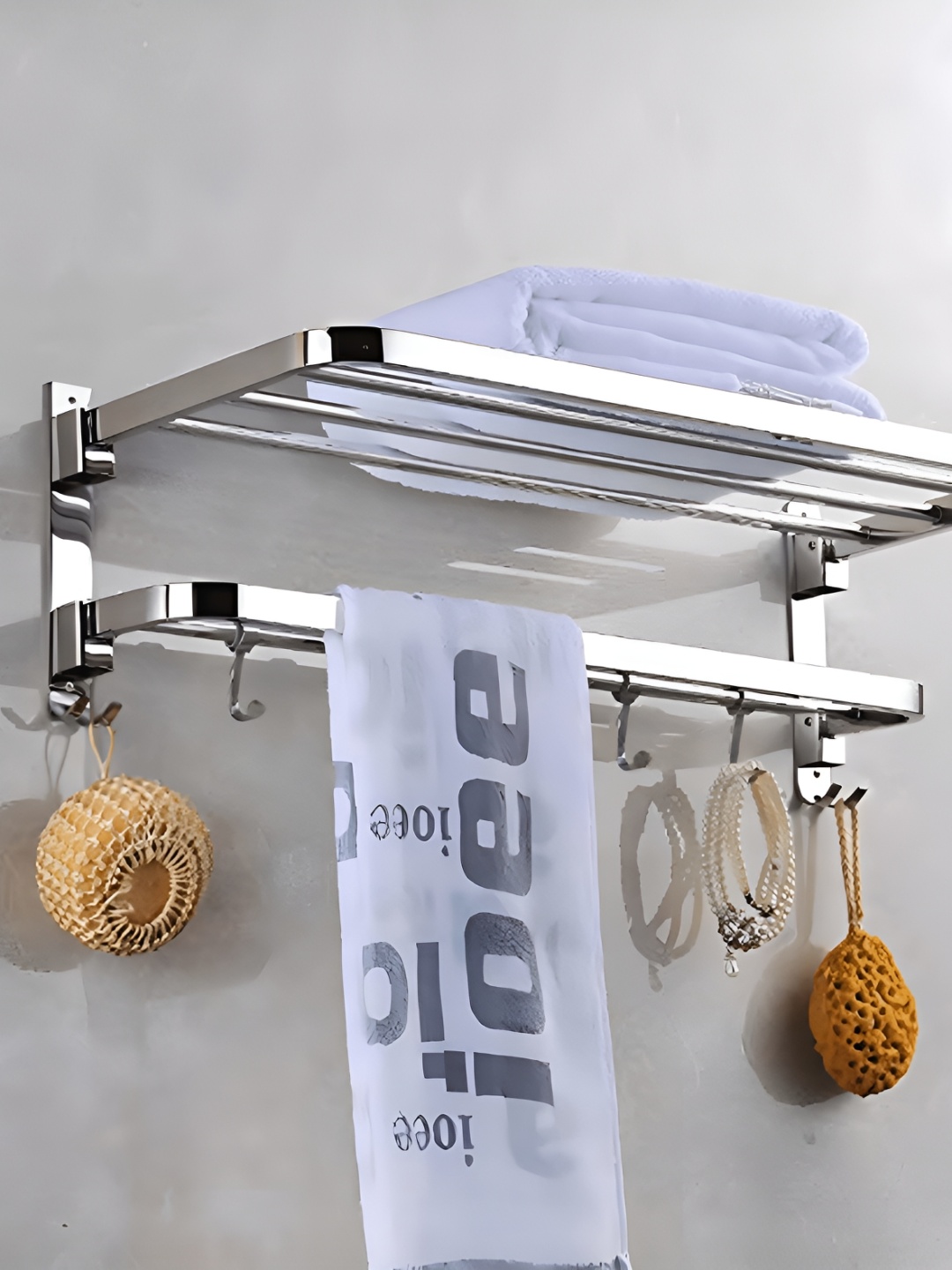 

Plantex Silver-Toned Stainless Steel Towel Rod