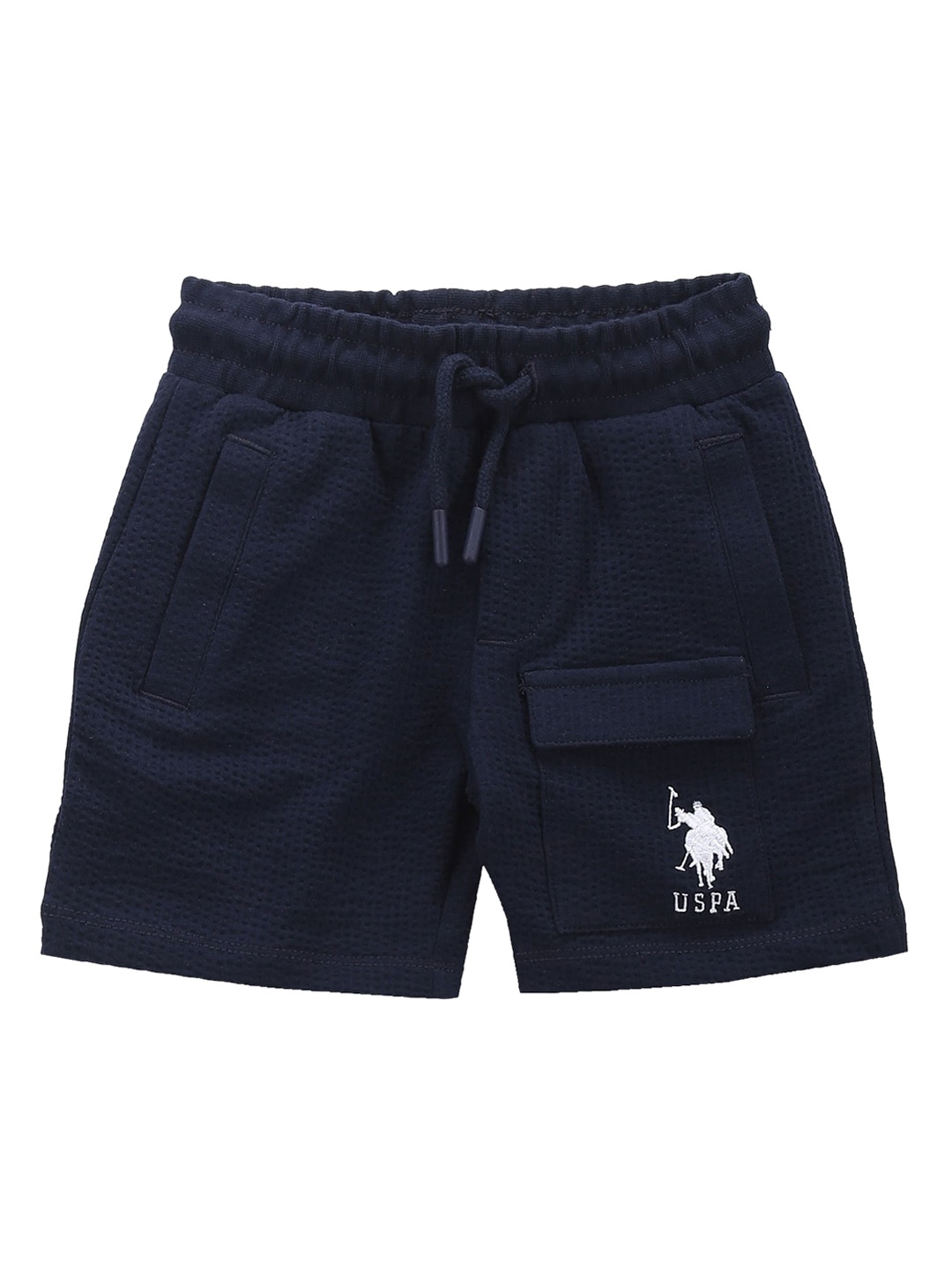 

U.S. Polo Assn. Kids Boys Self Design Shorts, Blue