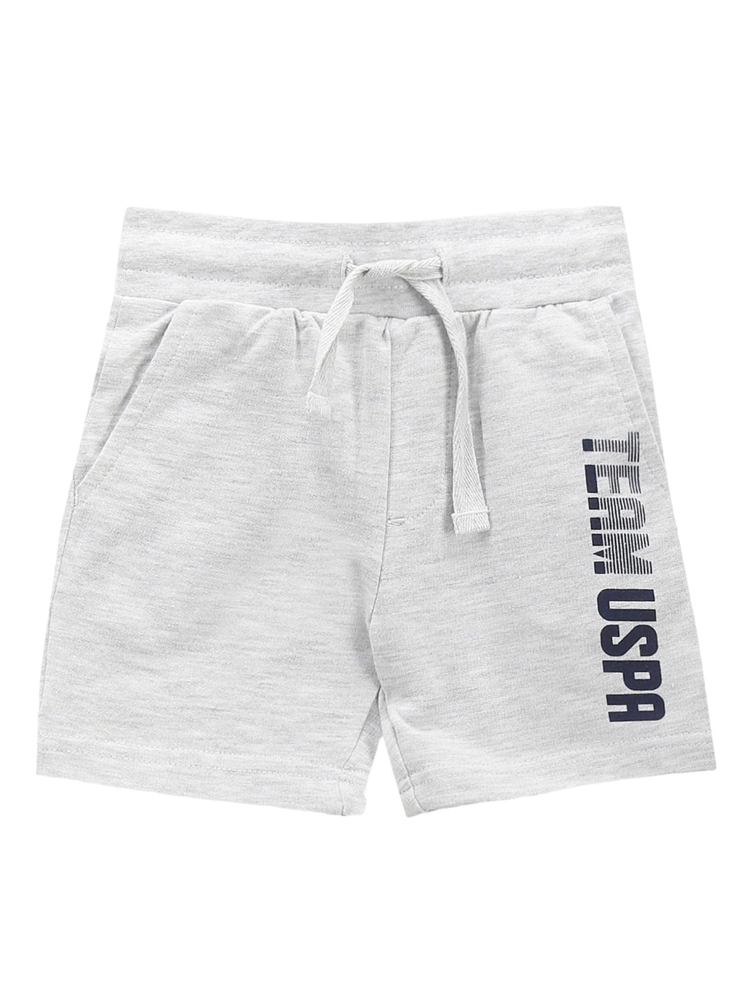 

U.S. Polo Assn. Kids Boys Typography Printed Shorts, Grey