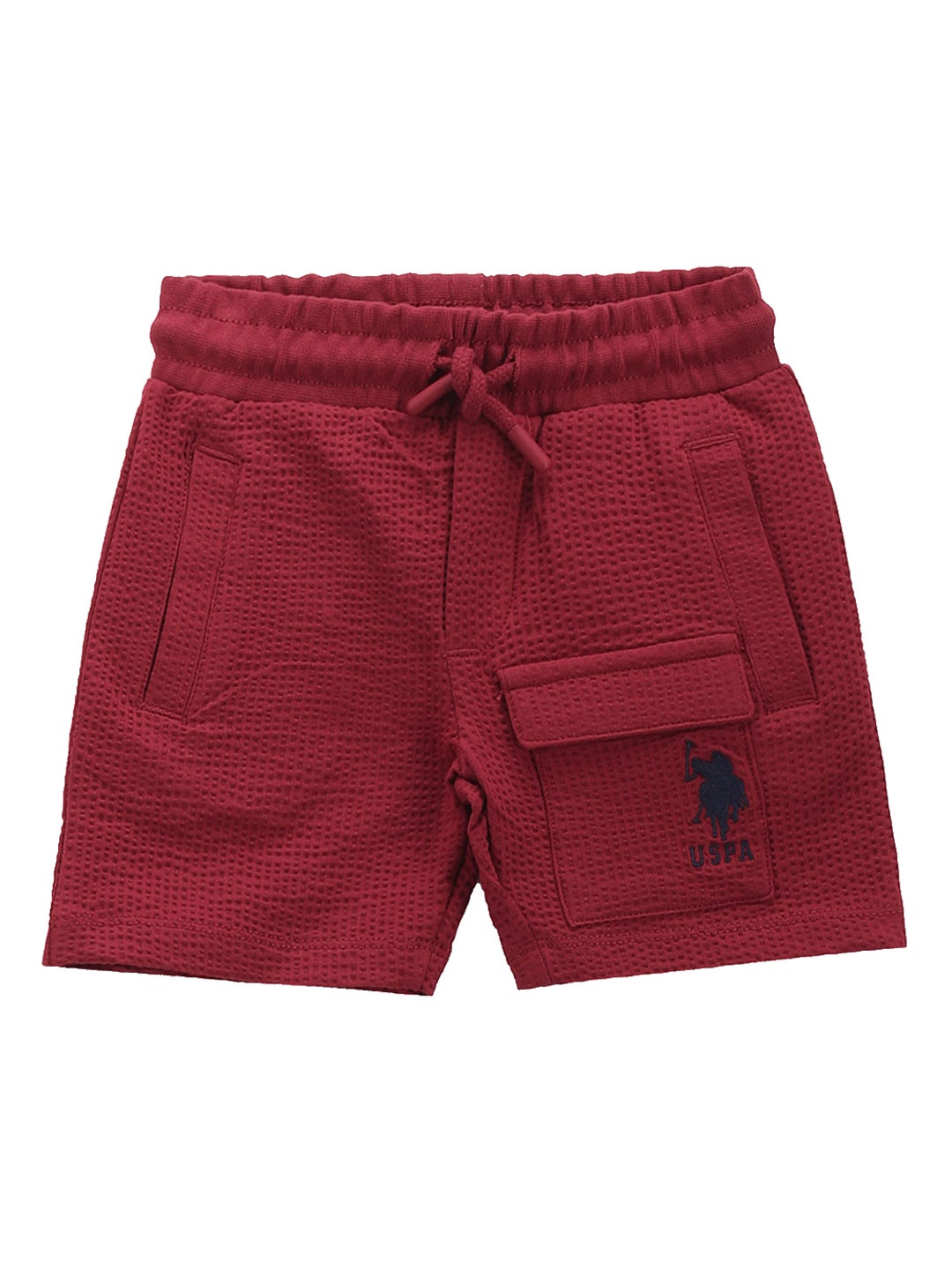 

U.S. Polo Assn. Kids Boys Mid-Rise Shorts, Red