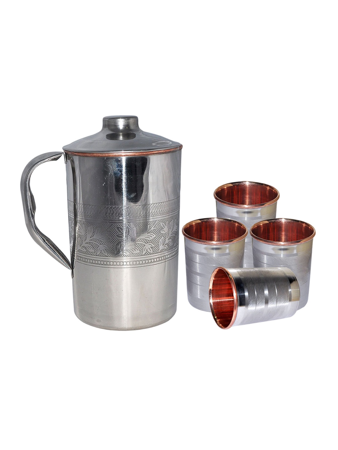 

PRISHA INDIA CRAFT Unisex Brown Bar and Drinkware, Silver