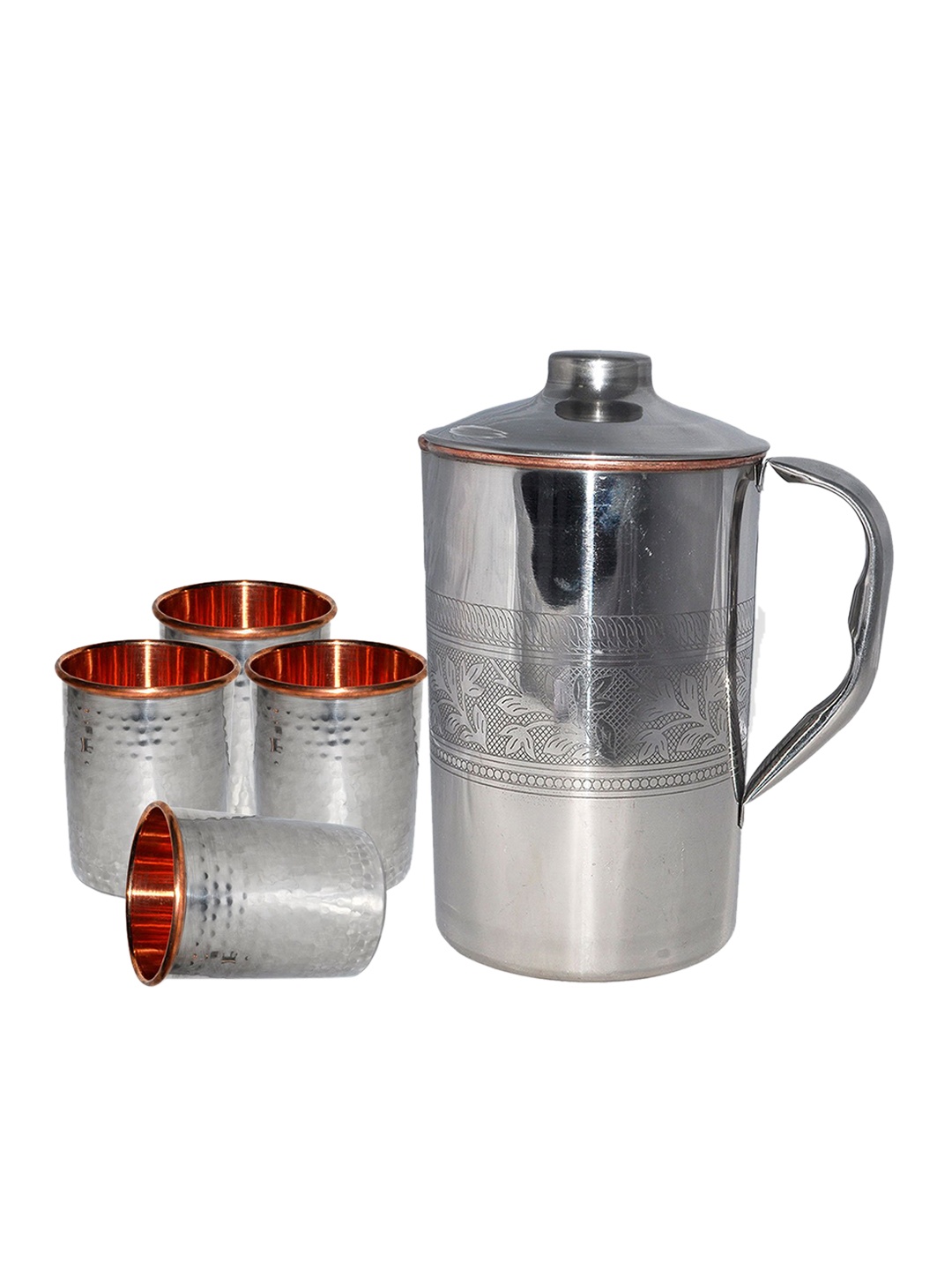 

PRISHA INDIA CRAFT Unisex Brown Bar and Drinkware, Silver