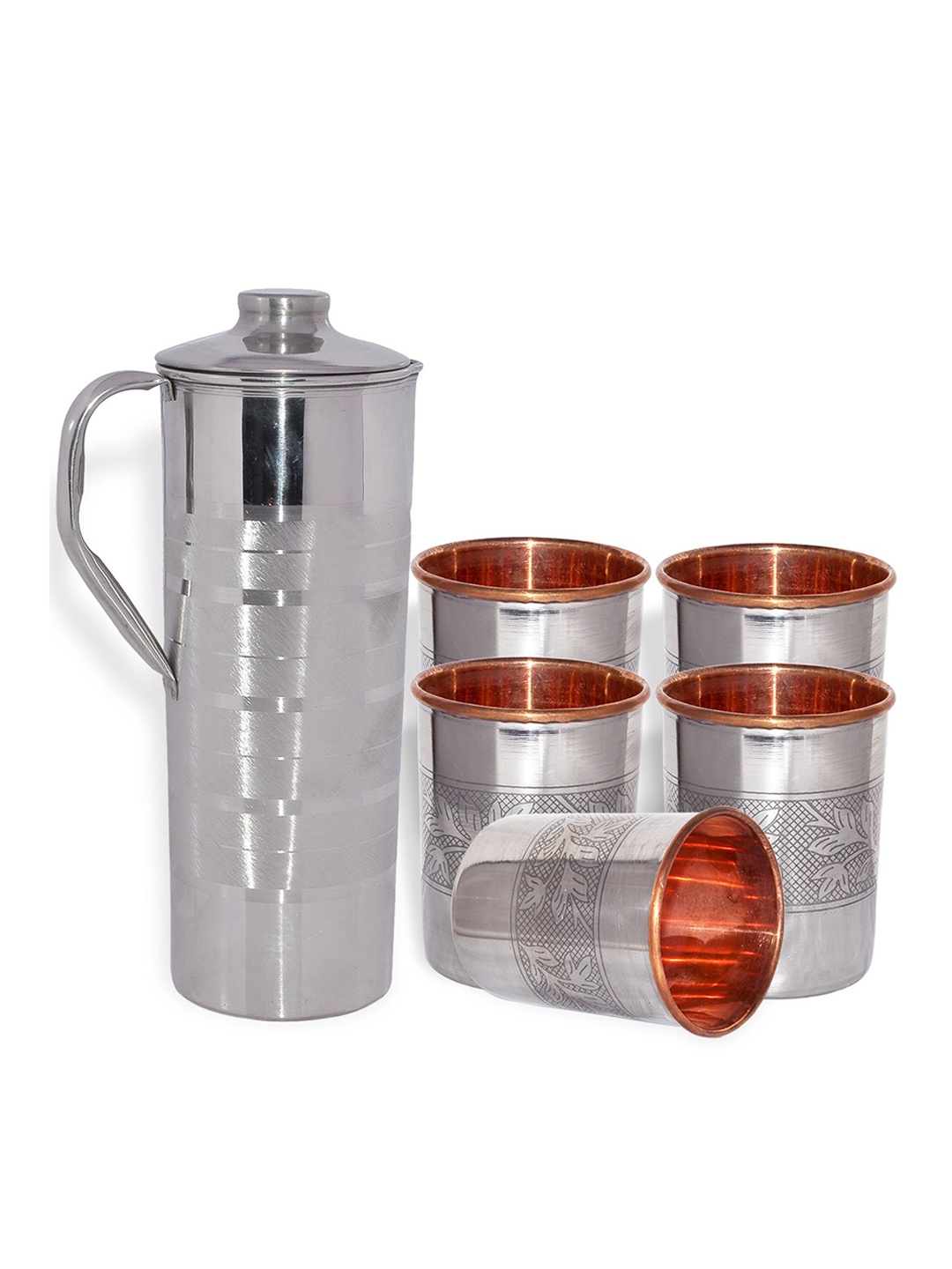 

PRISHA INDIA CRAFT Unisex Brown Bar and Drinkware, Silver