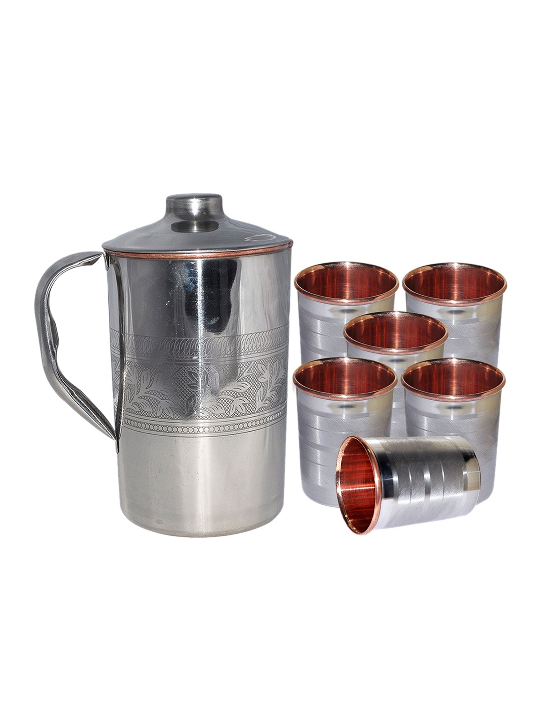 

PRISHA INDIA CRAFT Unisex Brown Bar and Drinkware, Silver