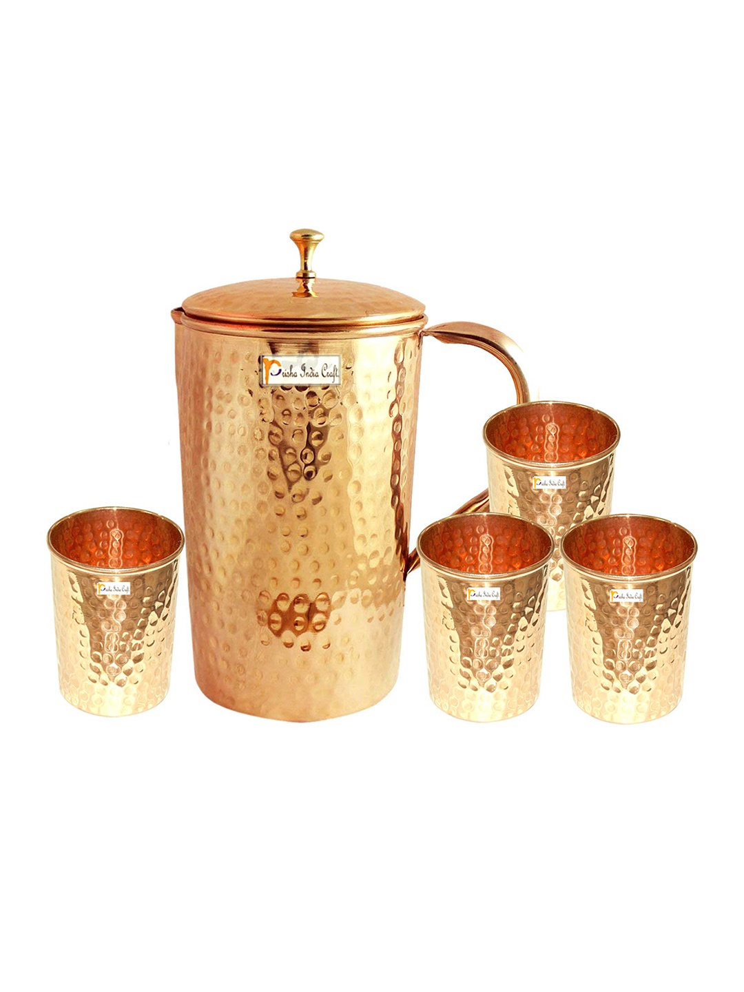 

PRISHA INDIA CRAFT Unisex Brown Bar and Drinkware, Gold