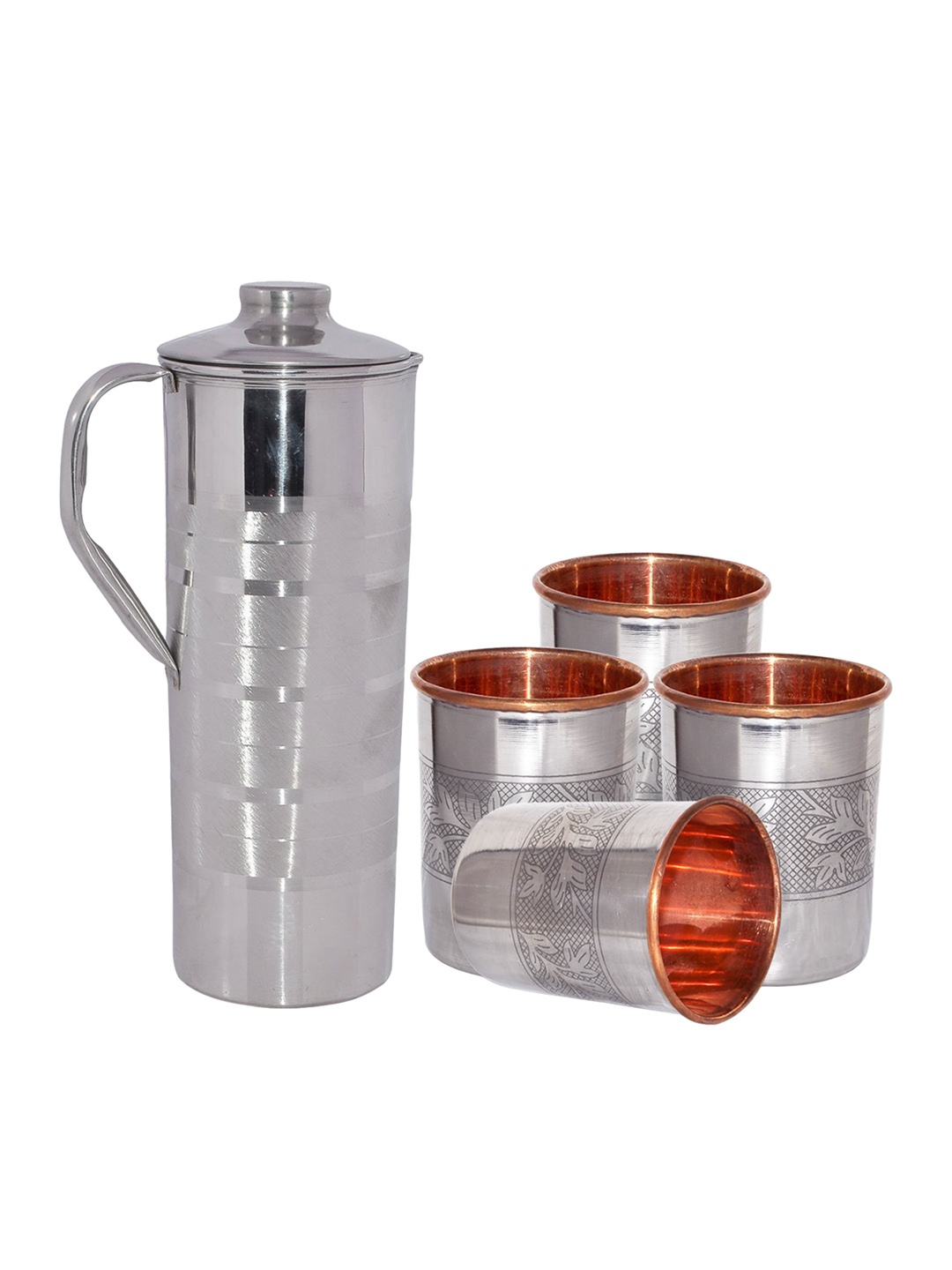 

PRISHA INDIA CRAFT Unisex Brown Bar and Drinkware, Silver