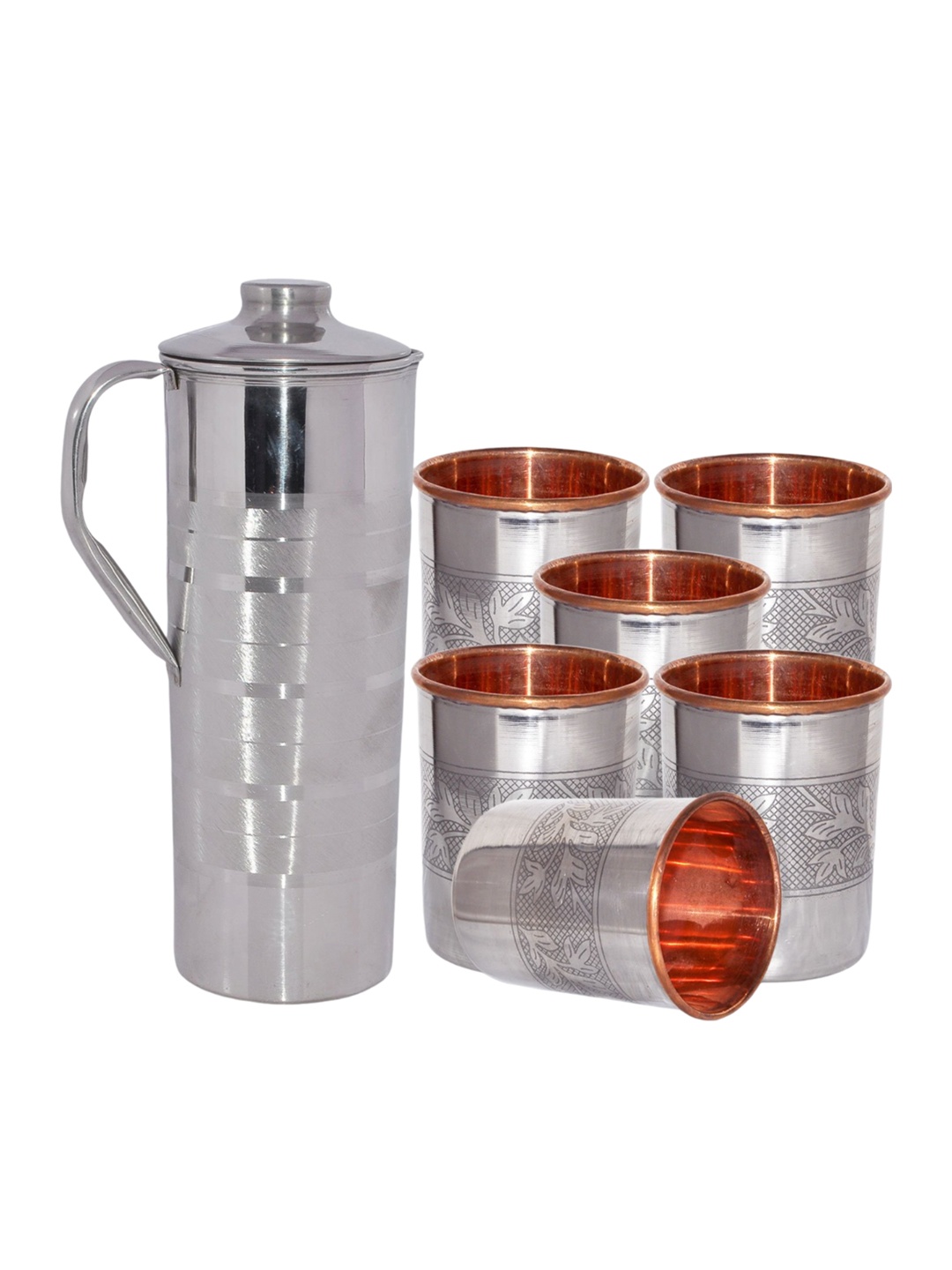 

PRISHA INDIA CRAFT Unisex Brown Bar and Drinkware, Silver