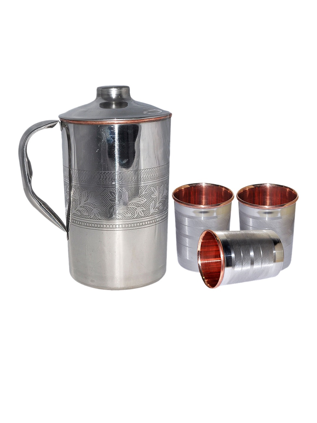 

PRISHA INDIA CRAFT Unisex Brown Bar and Drinkware, Silver