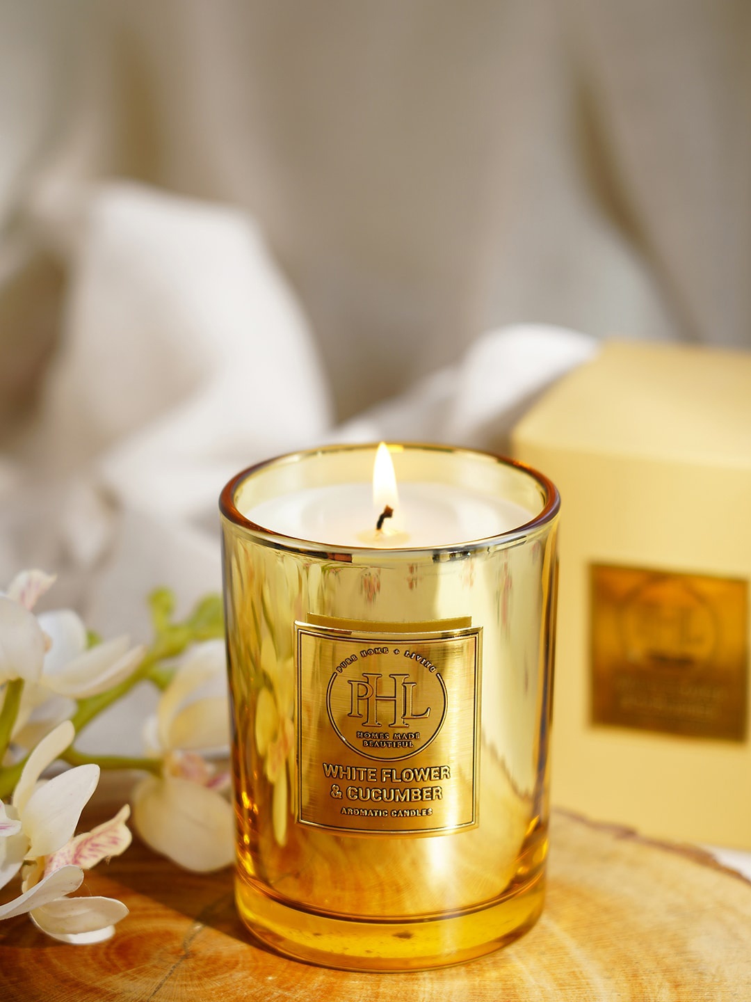 

Pure Home and Living Unisex Gold Candles