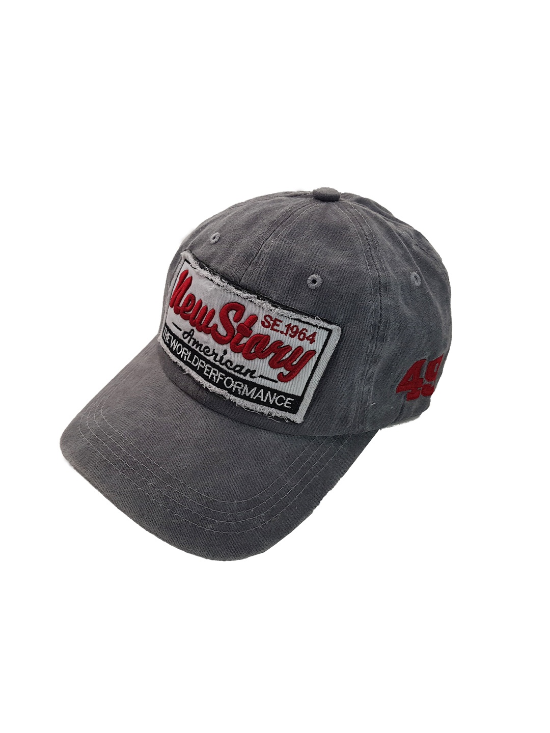 

JENNA Men Embroidered Baseball Cap, Grey