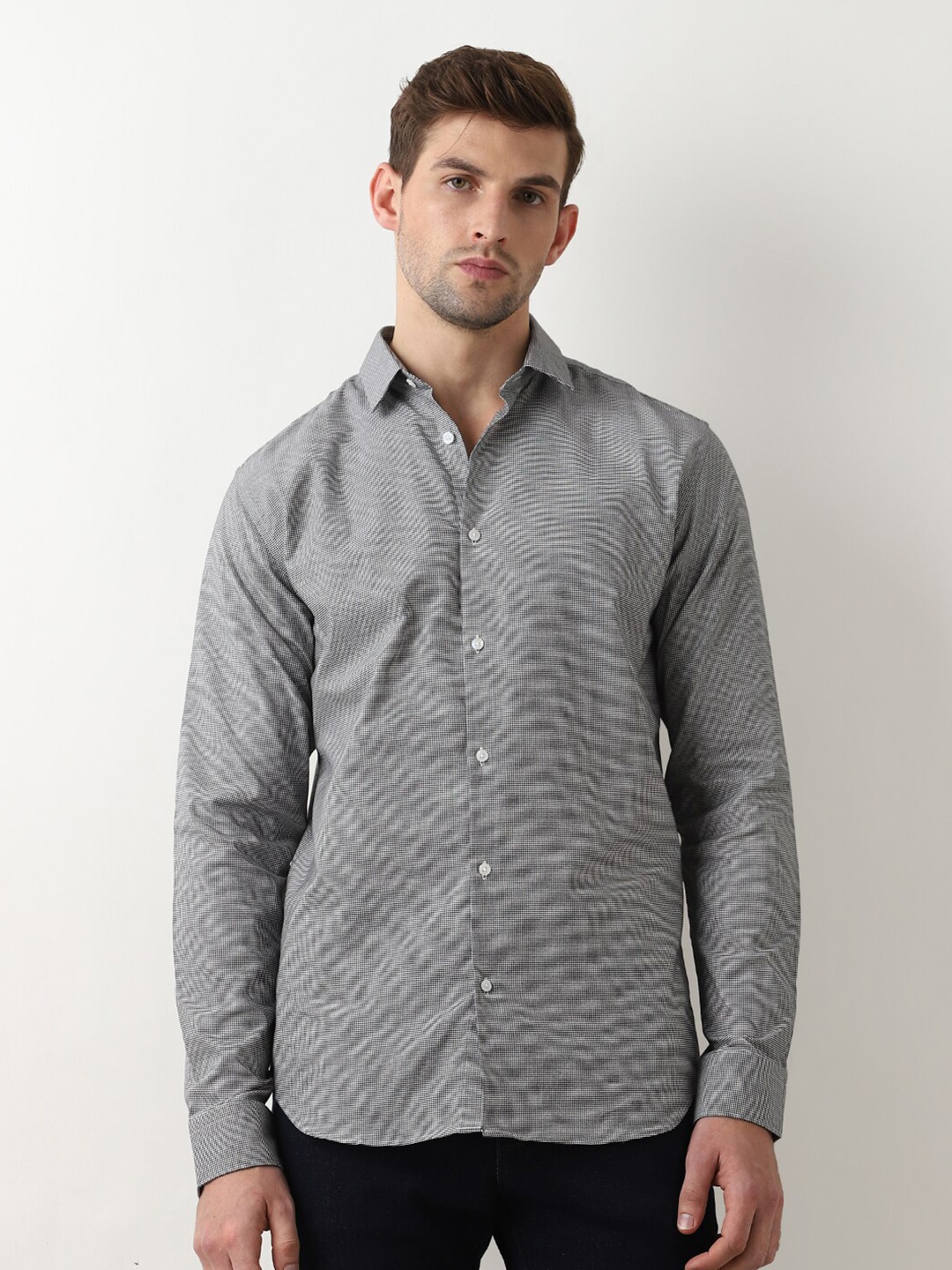 

SELECTED Men Opaque Formal Shirt, Grey