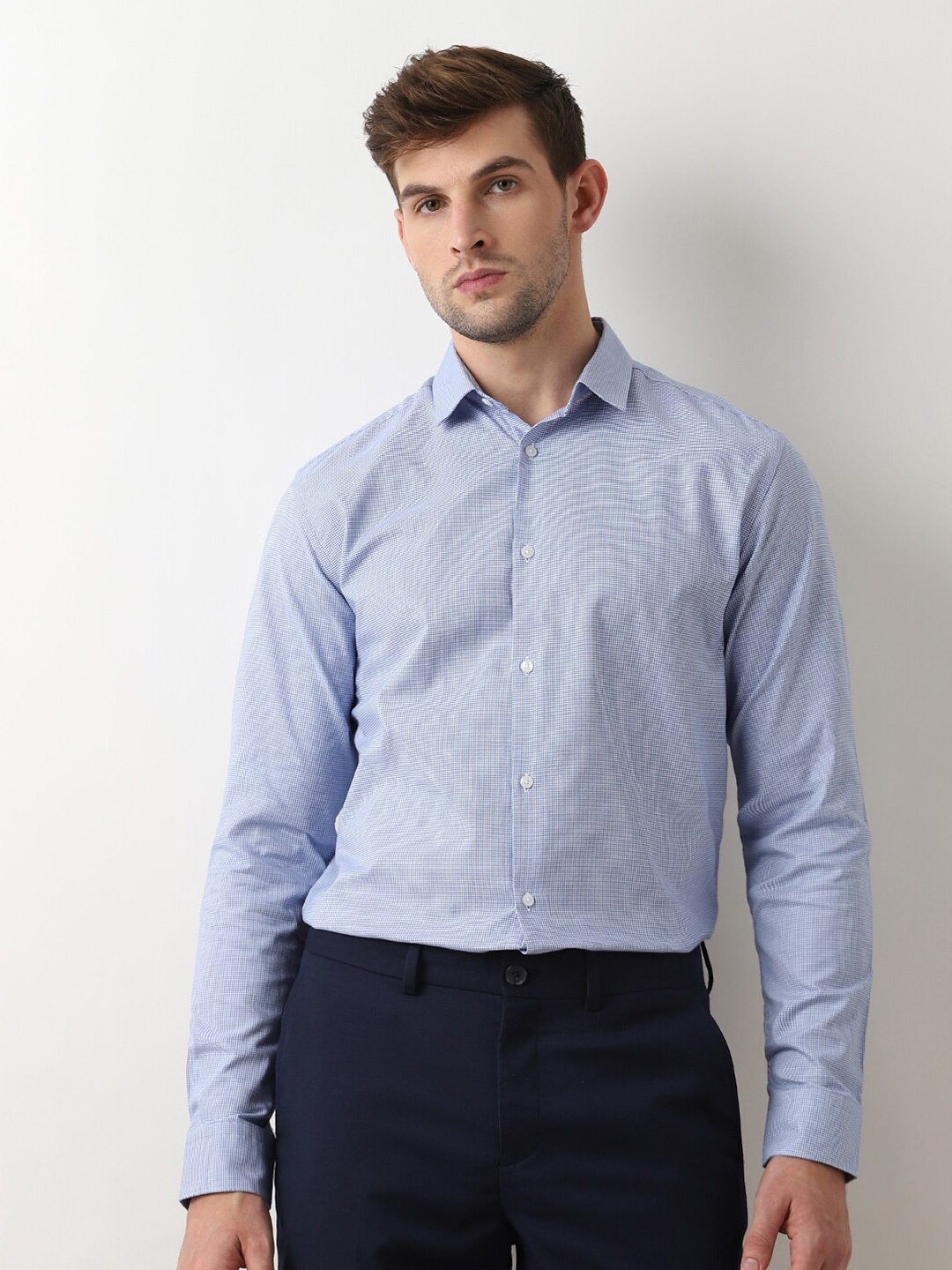 

SELECTED Men Opaque Formal Shirt, Blue
