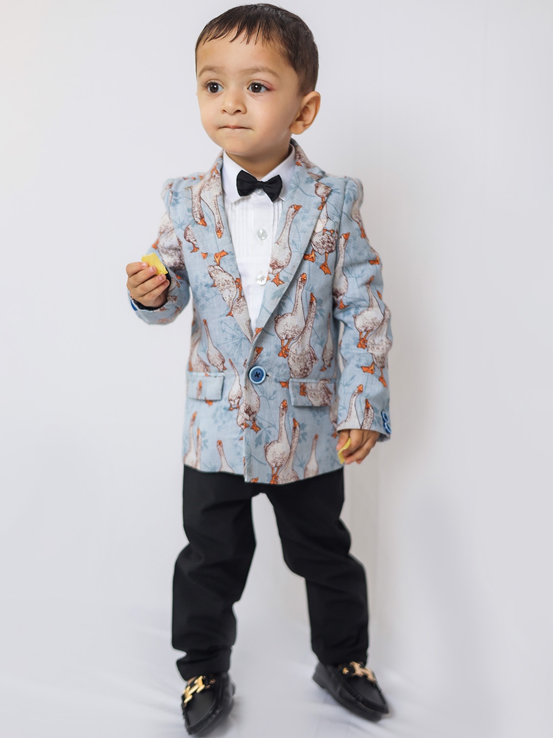 

BAESD Boys Duck Printed Tuxedo Blazers, Blue