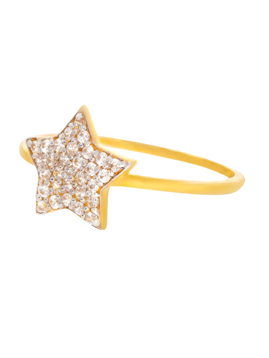 

BHIMA 22K Hallmark 916 Purity Yellow Gold Star Stone Ring