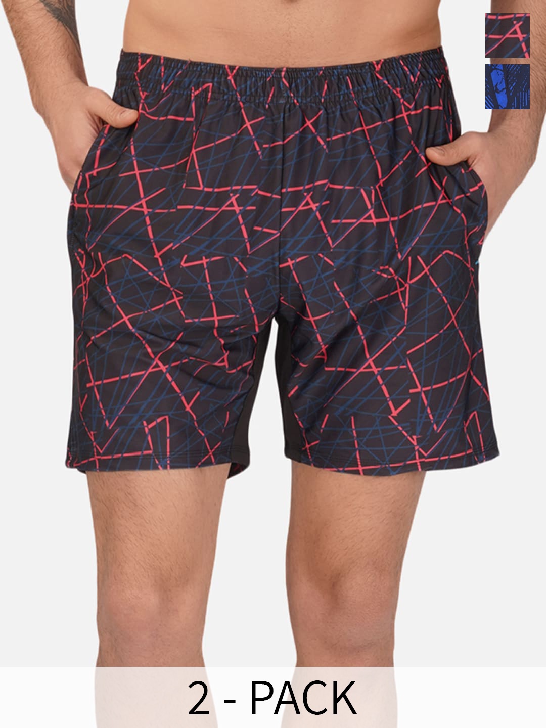 

NEVER LOSE Men Printed Shorts, Charcoal