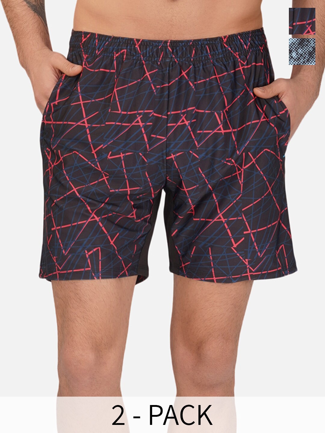 

NEVER LOSE Men Printed Shorts, Grey