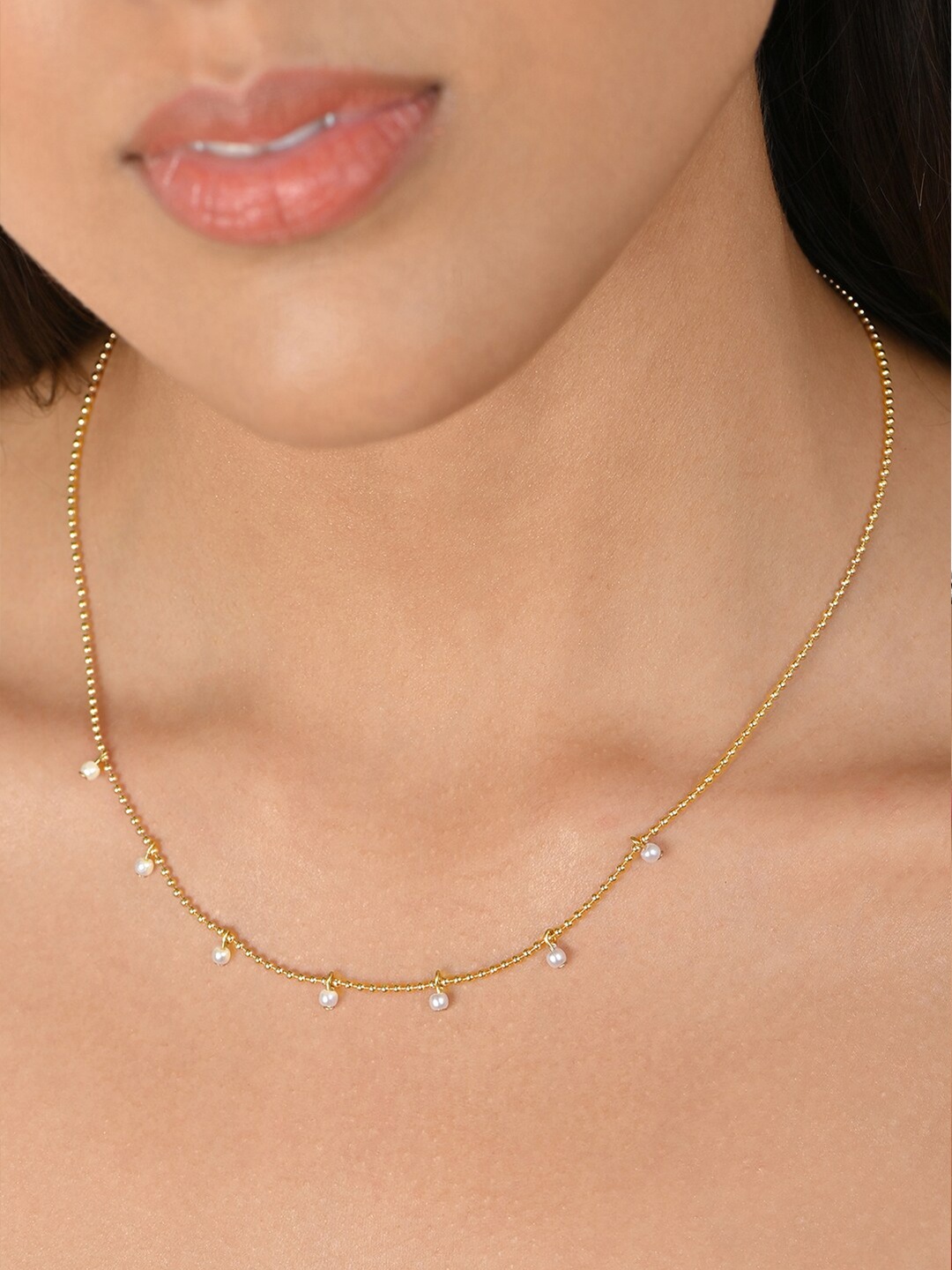 

ToniQ Gold-Plated Faux Pearls Necklace