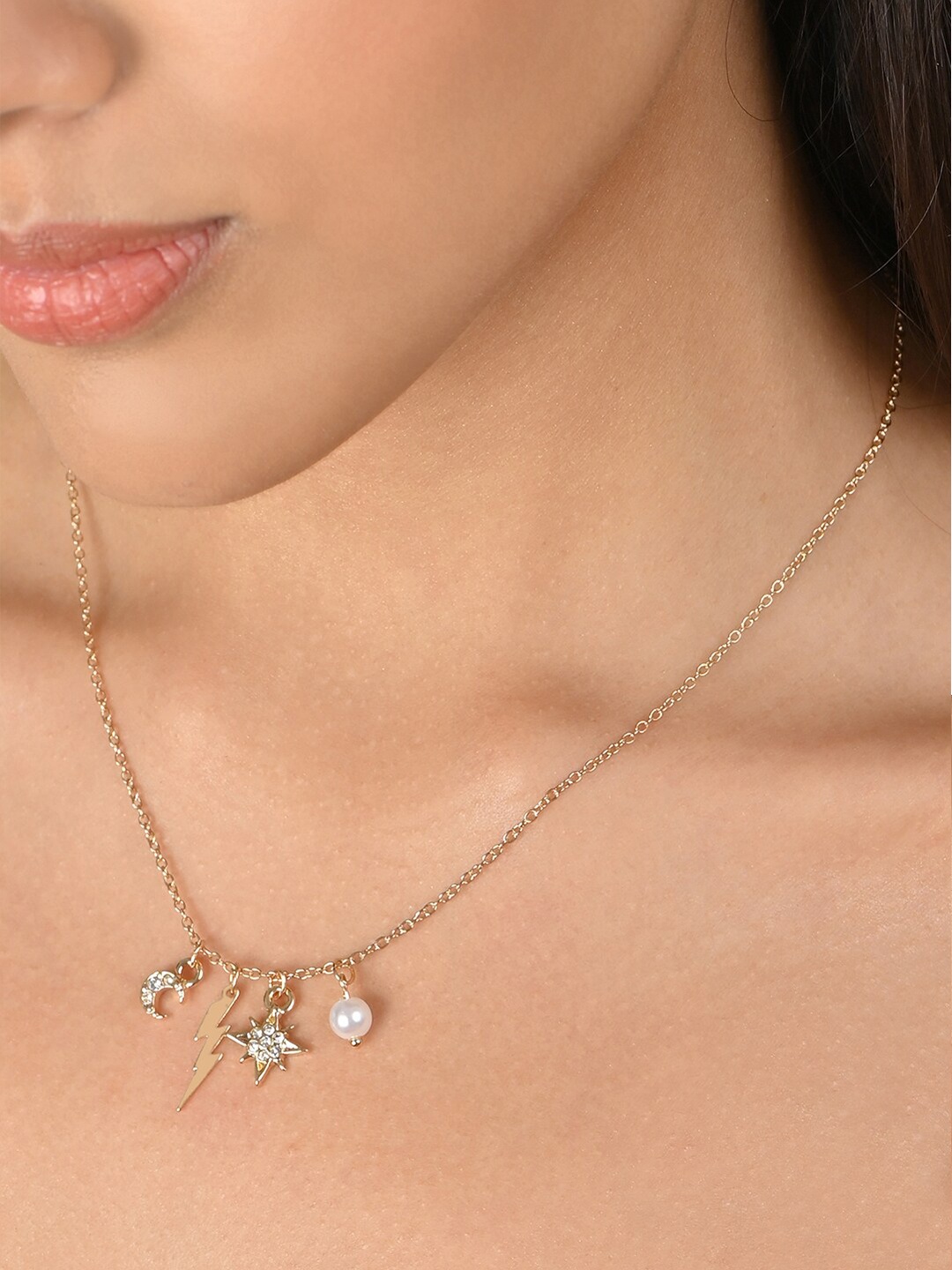 

ToniQ Gold-Plated Charm Necklace Chain