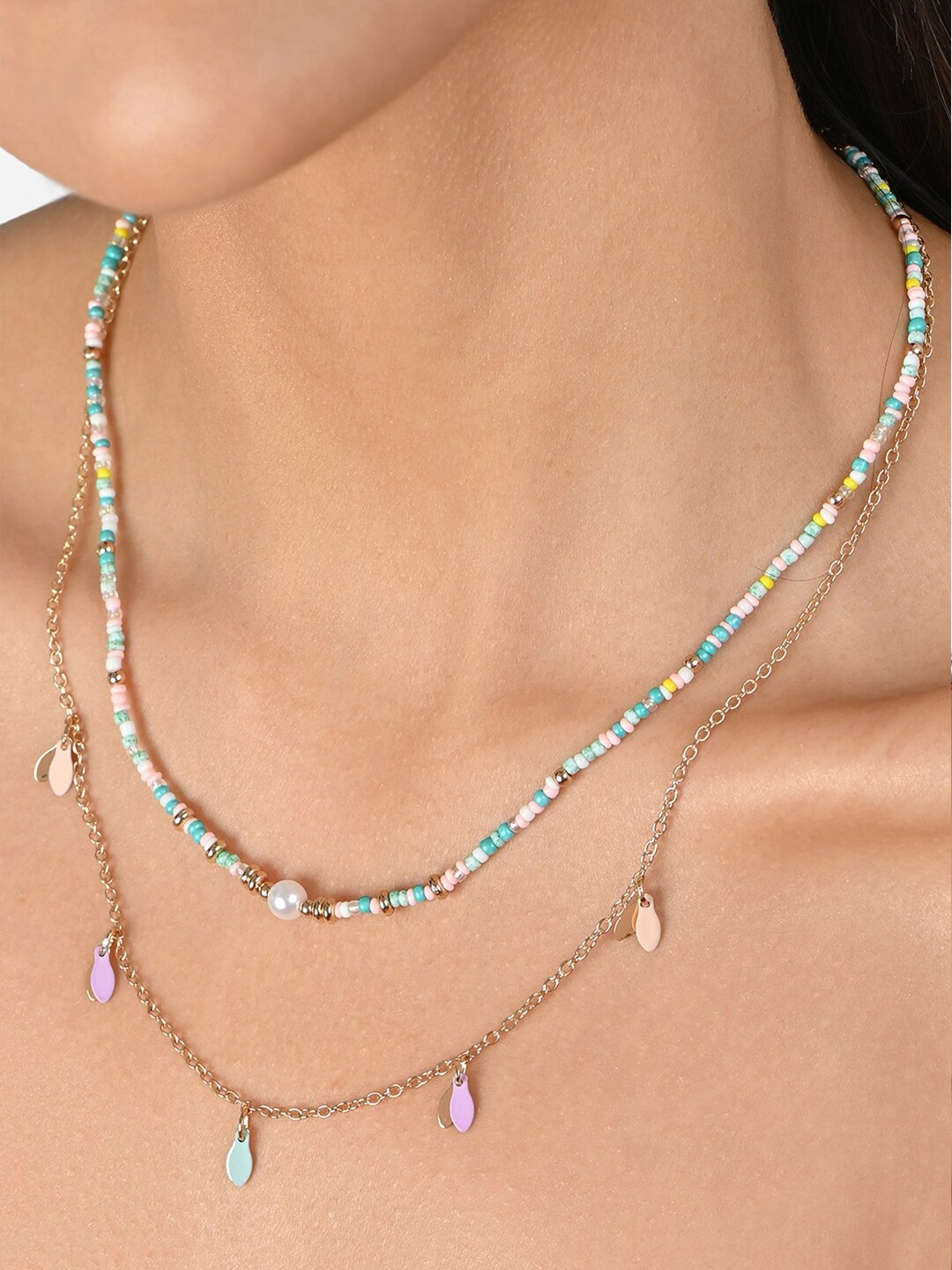 

ToniQ Gold-Plated 2-Layered Necklace