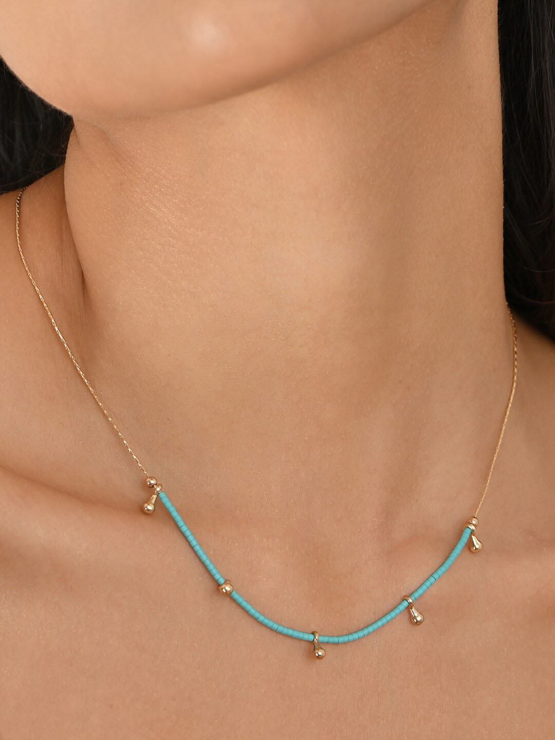

ToniQ Gold-Plated Beach Necklace