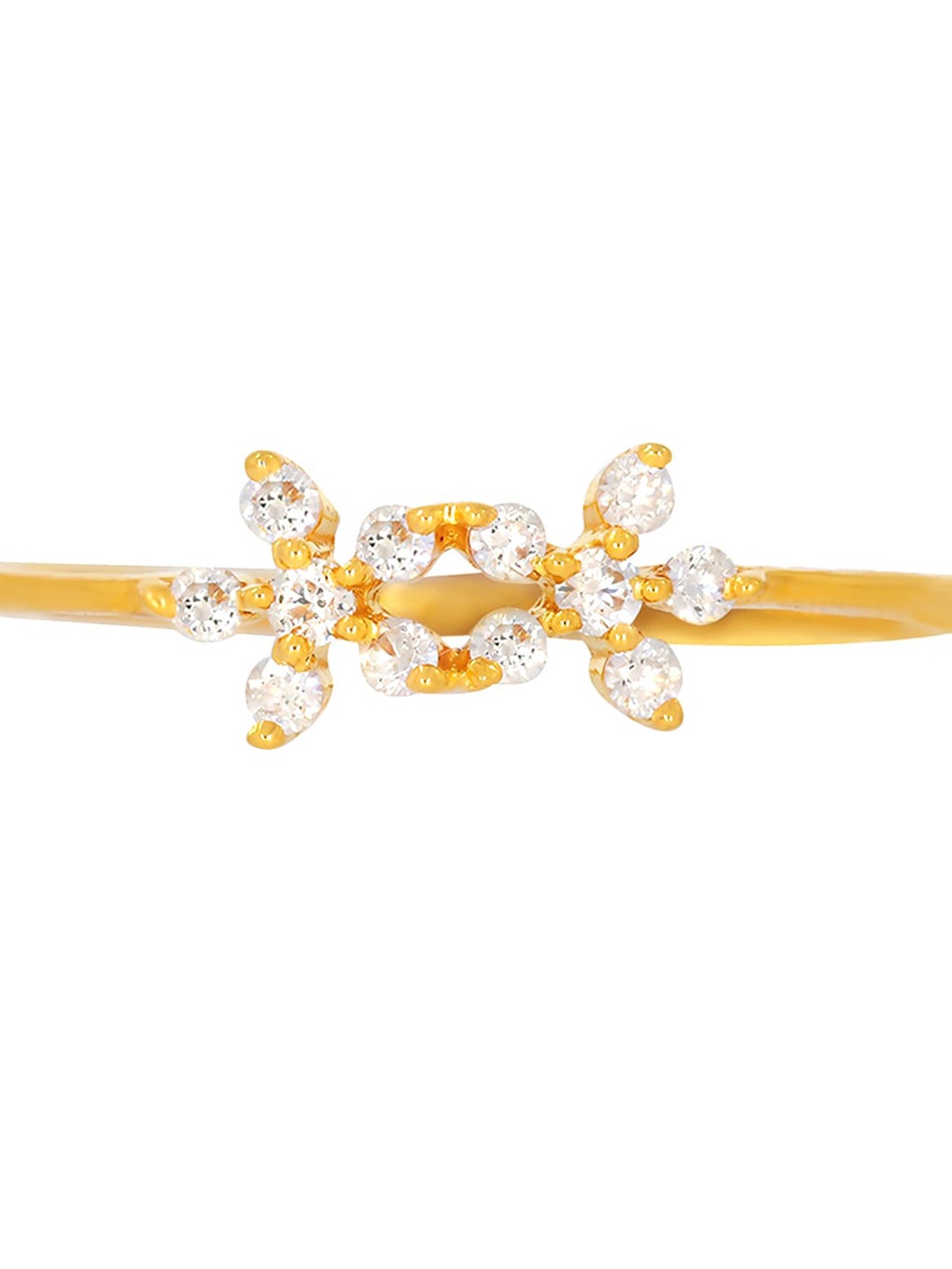 

BHIMA 22K Hallmark 916 Purity Yellow Gold Floral Stone Ring