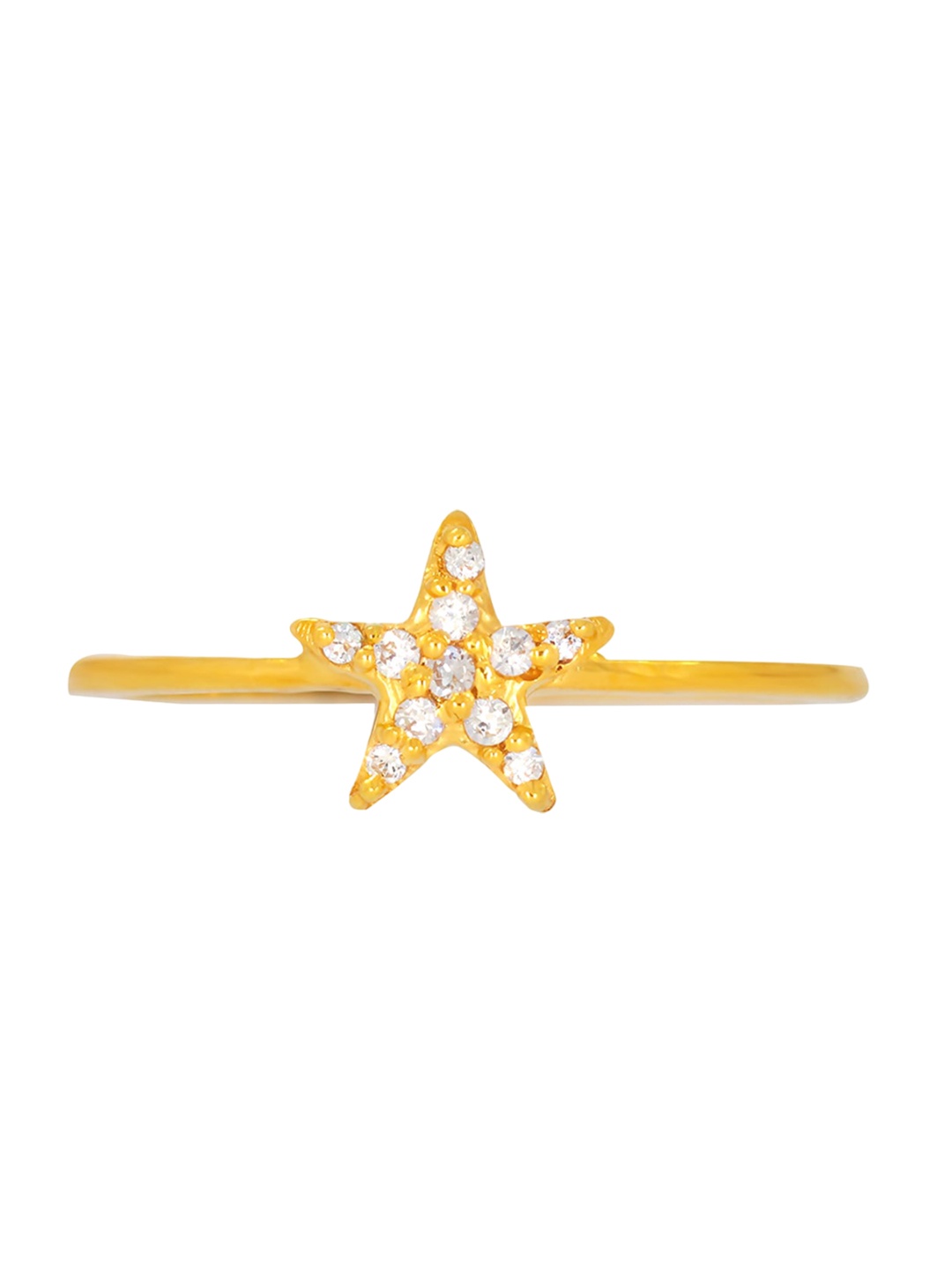 

BHIMA 22K Hallmark 916 Purity Yellow Gold Star Stone Ring