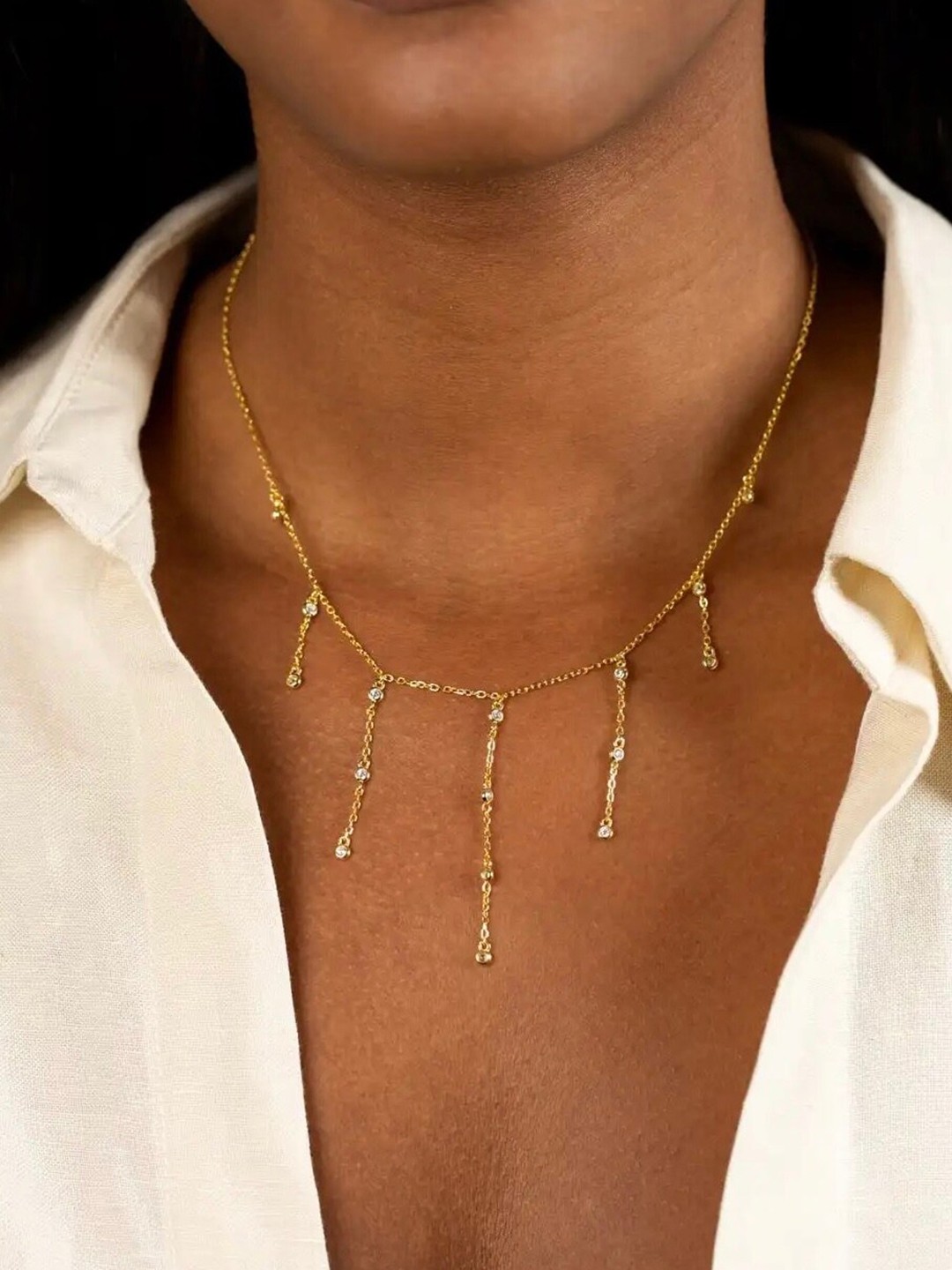 

Mitali Jain Sterling Silver Gold-Plated Necklace