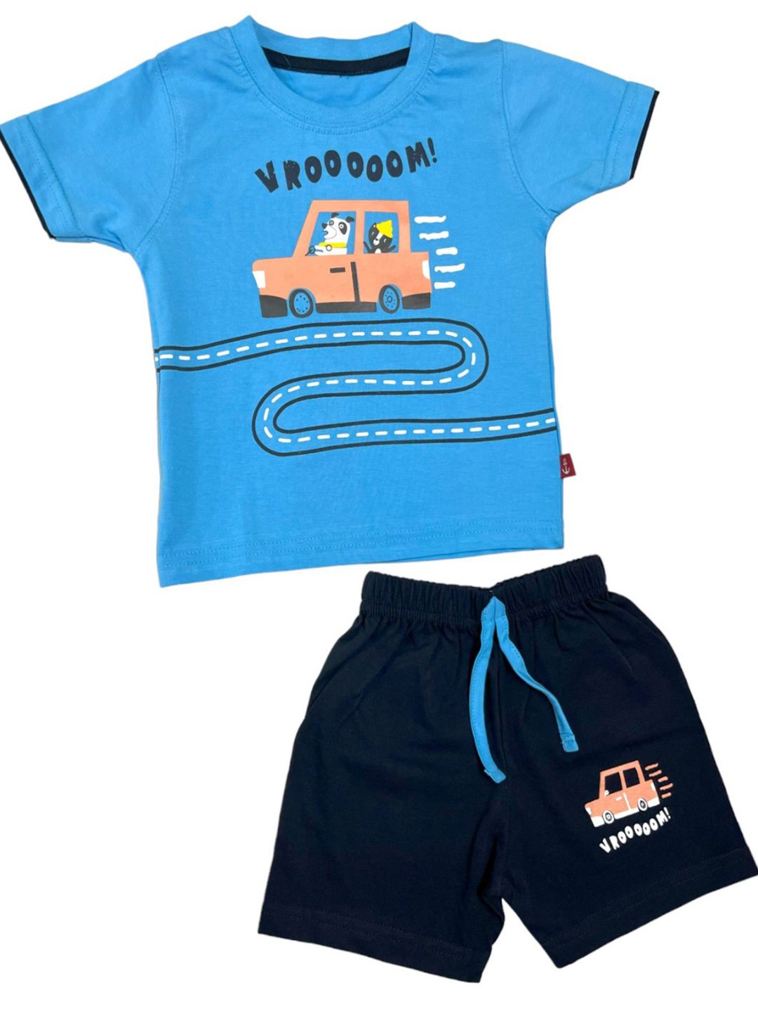 

BAESD Unisex Kids Printed Top with Shorts, Blue