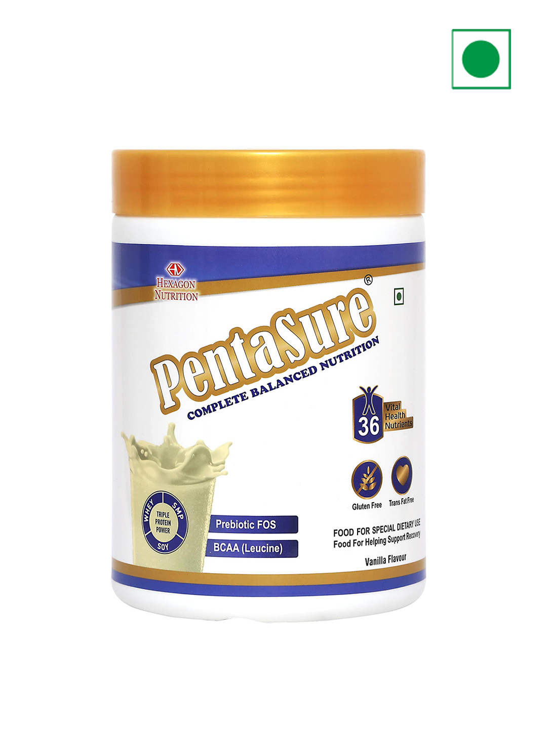 

PentaSure Vanilla Flavoured Complete Banlanced Nutrition Drink Powder - 400 g, White