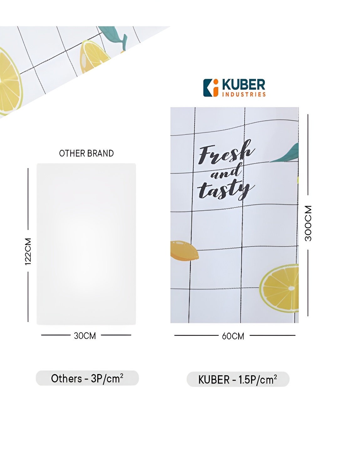 

Kuber Industries 6-Pcs White Printed Self-Adhesive Wall Stickers