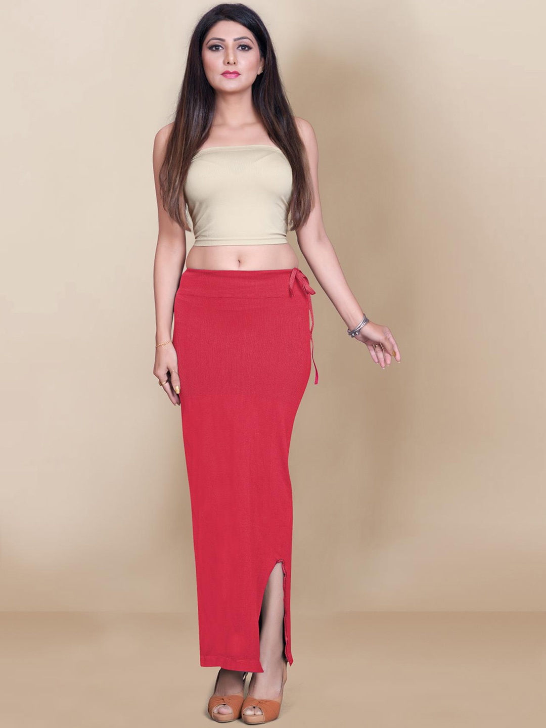 

Civamee Women Saree Shapewear, Red