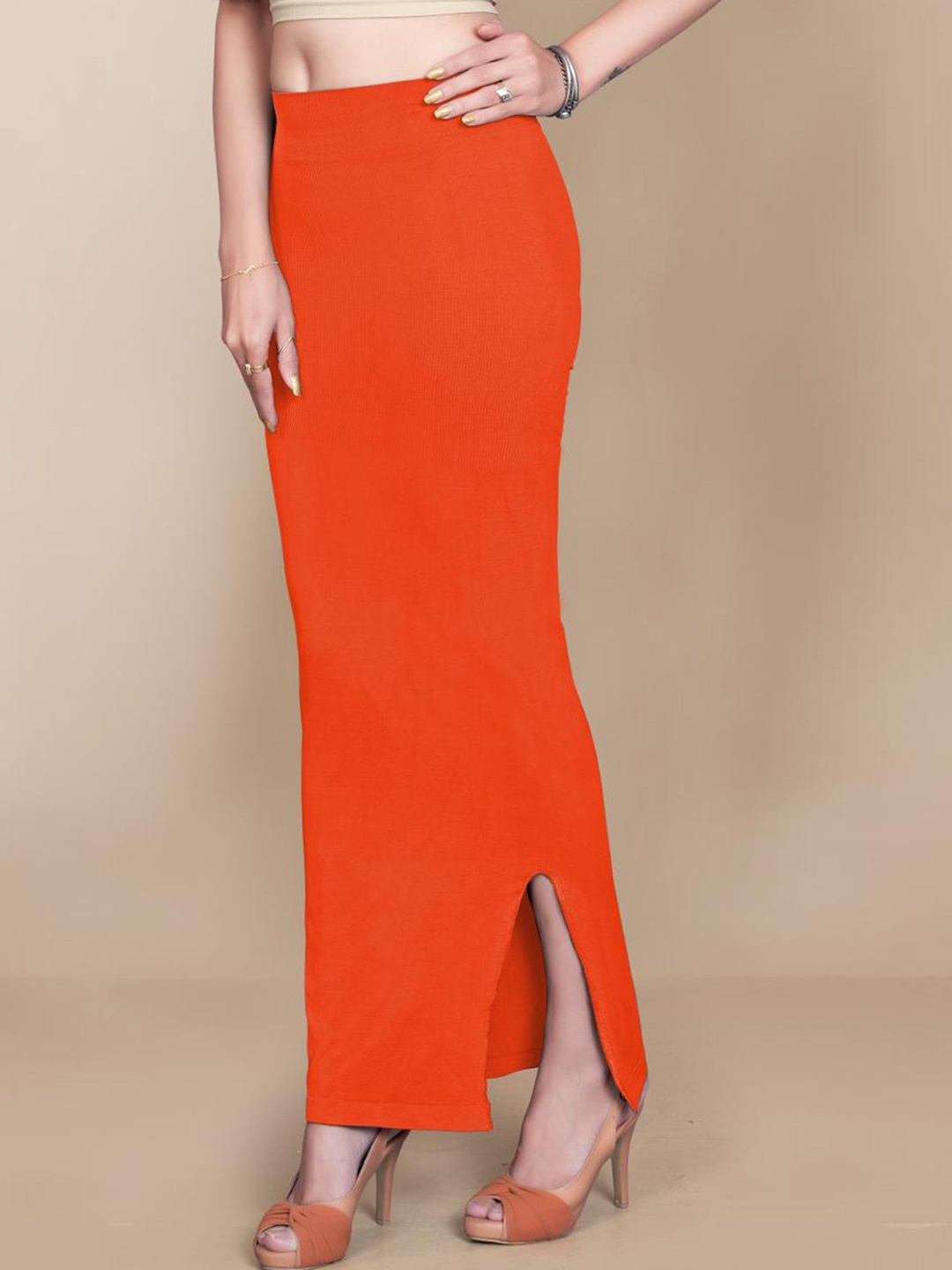 

Civamee Mermaid-Fit Stretchable Saree Shapewear, Orange